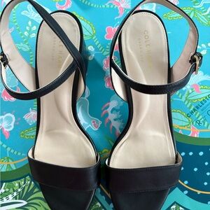 Cole Haan Black Leather Sandals